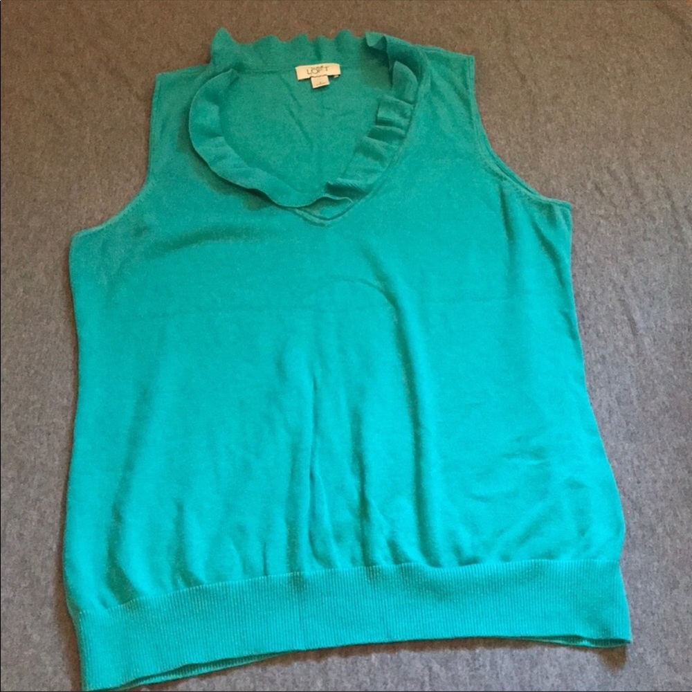 Loft ruffled shirt